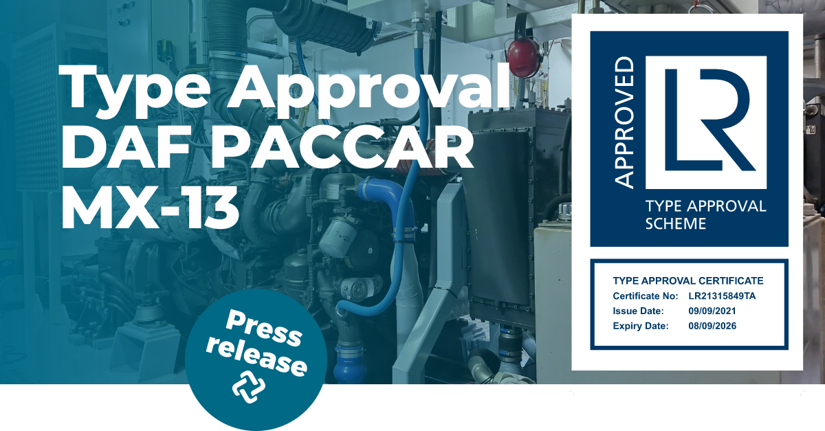Lloyd's Type Approval sorgt für breite maritime Einsatzfähigkeit des DAF PACCAR MX-13